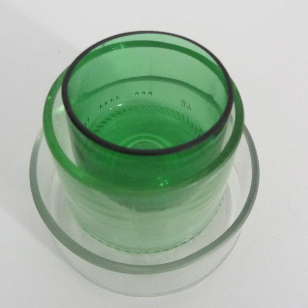 I was a bottle: Glas-Flaschen - Lampen und Leuchten, Laternen, Gläser, Vasen und Schalen aus Glas, Schalen: 3er-Set Rundschalen Green White, Dip- und Rundschalen aus Weiß- und Buntglas