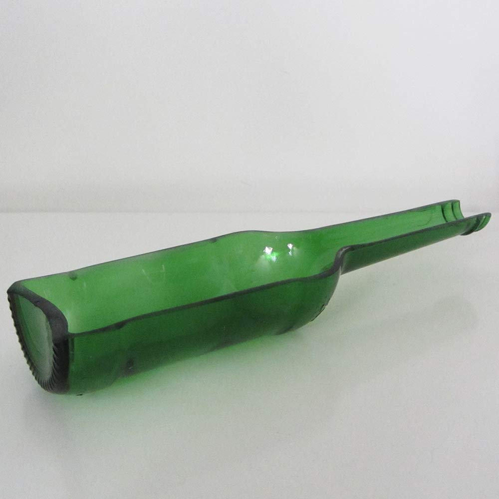 I was a bottle: Glas-Flaschen - Lampen und Leuchten, Laternen, Gläser, Vasen, Gefäße, Behälter und Schalen aus Glas, Schale: Flaschen-Schale Green Stiegl, Glasschale aus grüner geschnittener Stiegl Bier Flasche